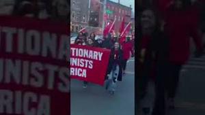 美国共产党纽约街头大游行，号召全美搞共产革命，实行社会主义！