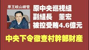 原王歧山大秘、原中央巡视组副组长董宏，被控受贿4.6亿。中央下令彻查村干部财产。2021.08.26NO901#董宏#王岐山