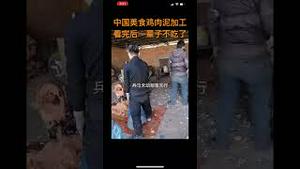 中国“美食”鸡肉泥加工，看完后你一辈子不吃了