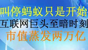 财经冷眼：习近平祭出反垄断杀猪！叫停蚂蚁上市只是开始，互联网巨头瑟瑟发抖！市值一天蒸发两万亿！（20201111第378期）