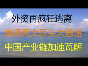 财经冷眼：外资再疯狂逃离！美德两大巨头大撤退，中国产业链加速瓦解！华为手机销量6年来首次跌出前5名！(20210203第455期)