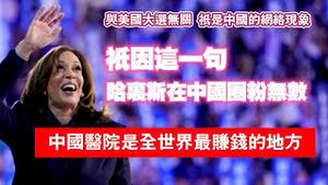 只因这一句：“中国医院是全世界最赚钱的地方”，哈里斯在中国圈粉无数。2024.08.24NO2456#哈里斯#贺锦丽