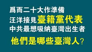 为而二十大作准备，汪洋接见台籍党代表。中共最想吸纳台湾出生者。他们是哪些台湾人？2022.06.27NO1333